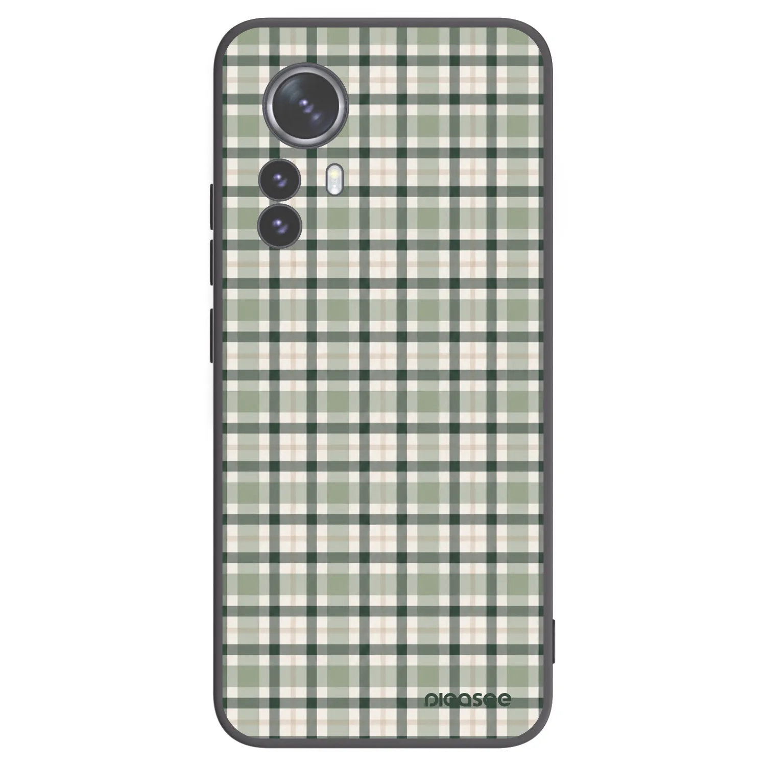 Picasee Μαύρη θήκη σιλικόνης για Xiaomi 12 Pro - Sage Tartan