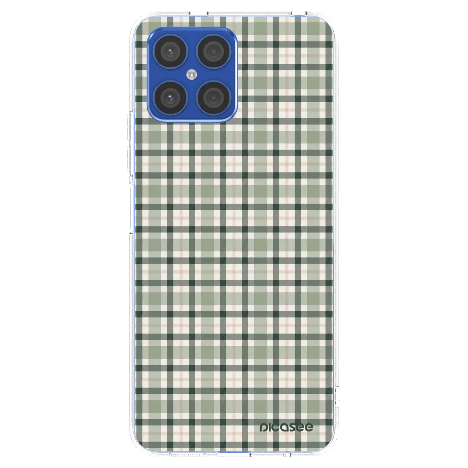 Picasee διαφανής θήκη σιλικόνης Honor X8 4G - Sage Tartan