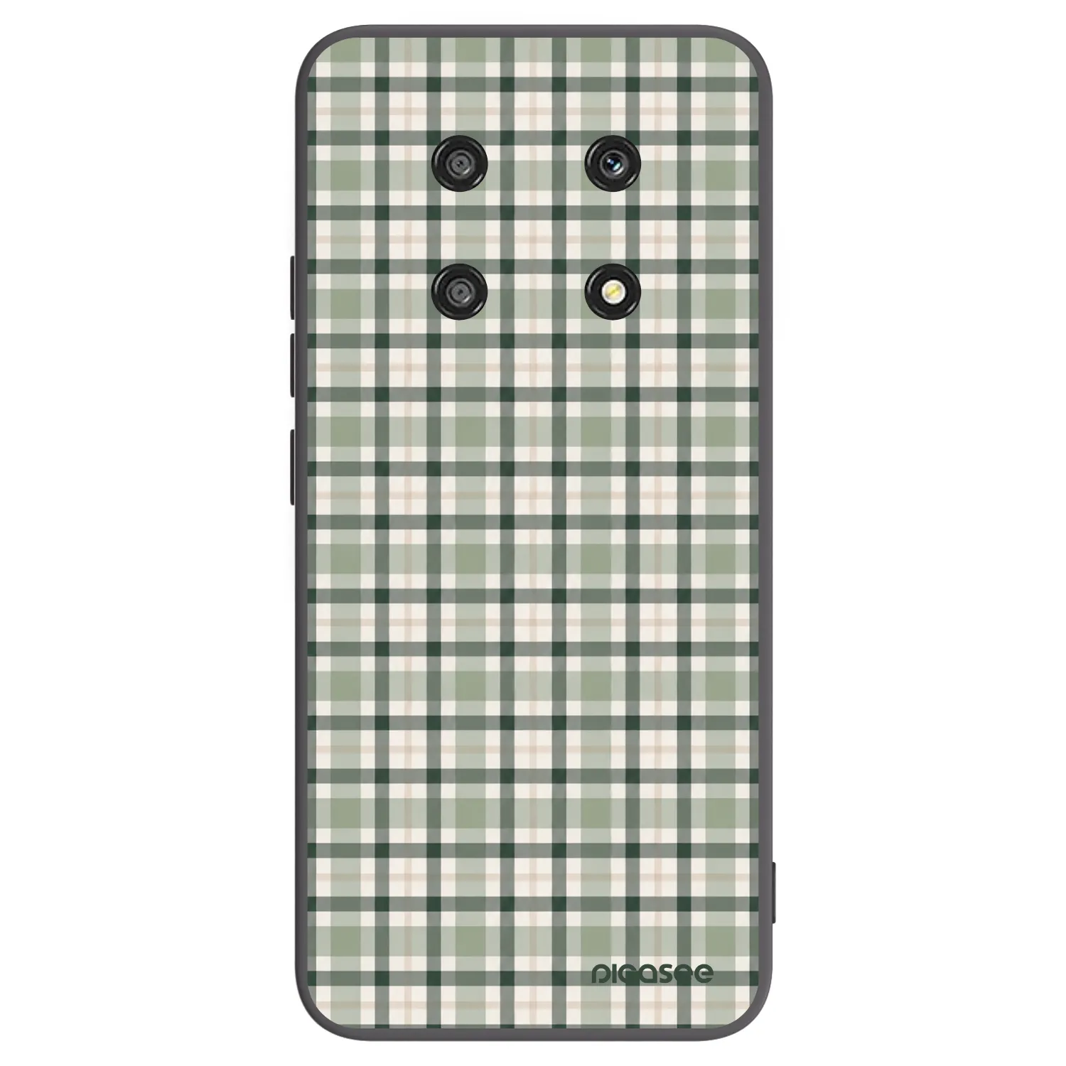Picasee Μαύρη θήκη σιλικόνης για Honor Magic4 Lite 5G - Sage Tartan
