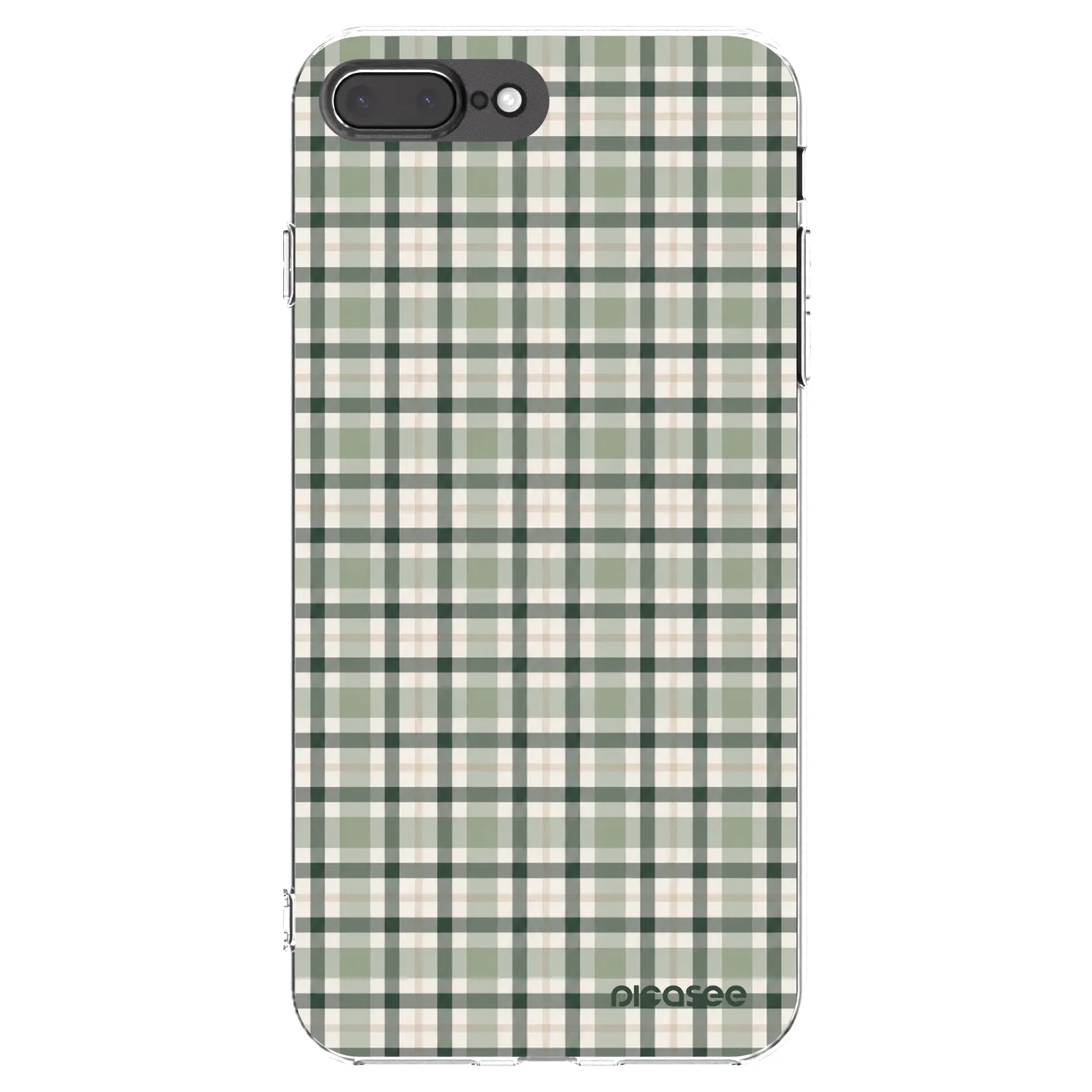 Picasee διαφανής θήκη σιλικόνης Apple iPhone 8 Plus - Sage Tartan