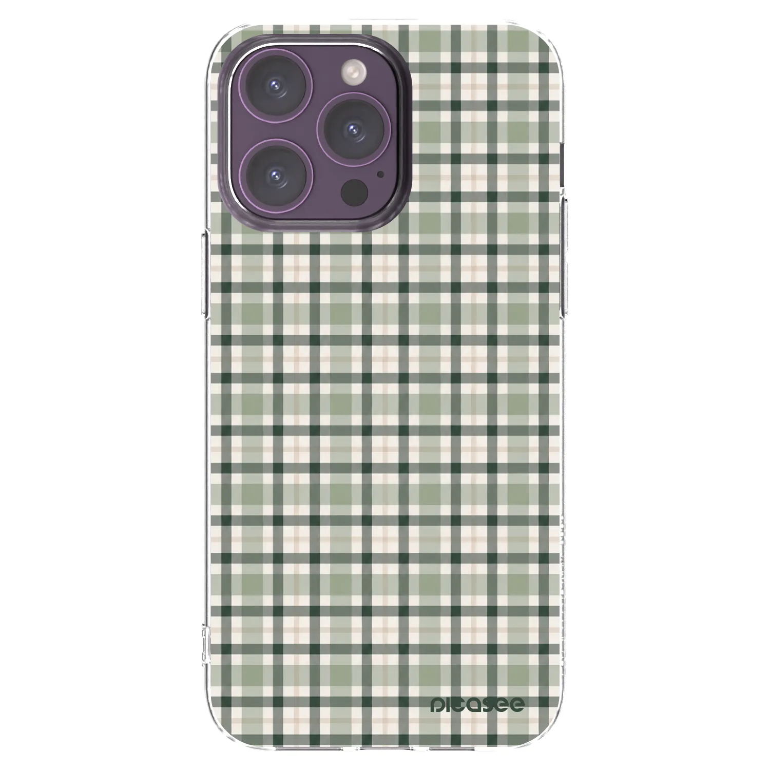Picasee διαφανής θήκη σιλικόνης Apple iPhone 14 Pro Max - Sage Tartan