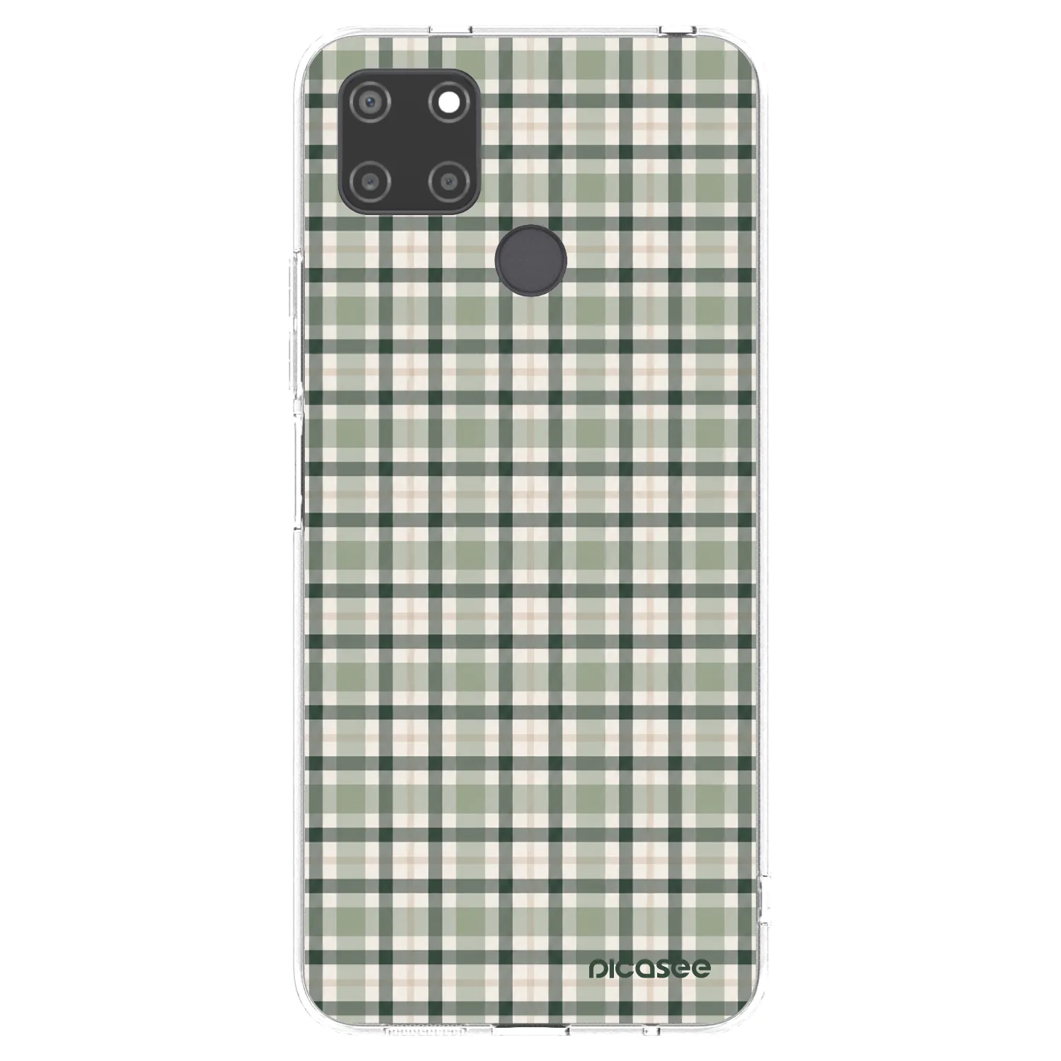 Picasee διαφανής θήκη σιλικόνης Realme C21Y - Sage Tartan