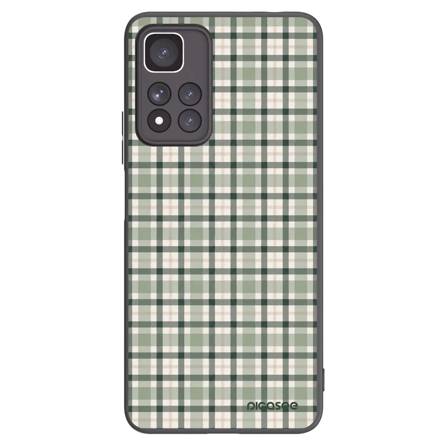 Picasee Μαύρη θήκη σιλικόνης για Xiaomi Redmi Note 11 Pro+ 5G - Sage Tartan