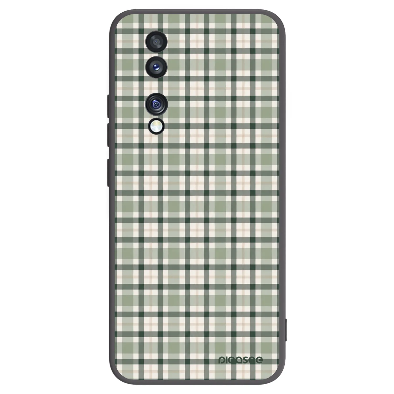 Picasee Μαύρη θήκη σιλικόνης για Honor 70 - Sage Tartan