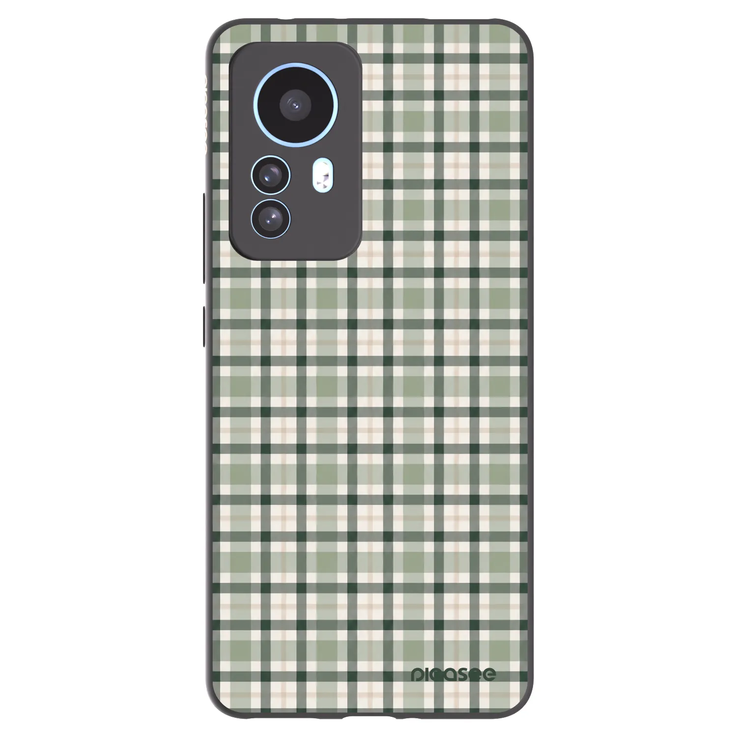 Picasee Μαύρη θήκη σιλικόνης για Xiaomi 12T Pro - Sage Tartan