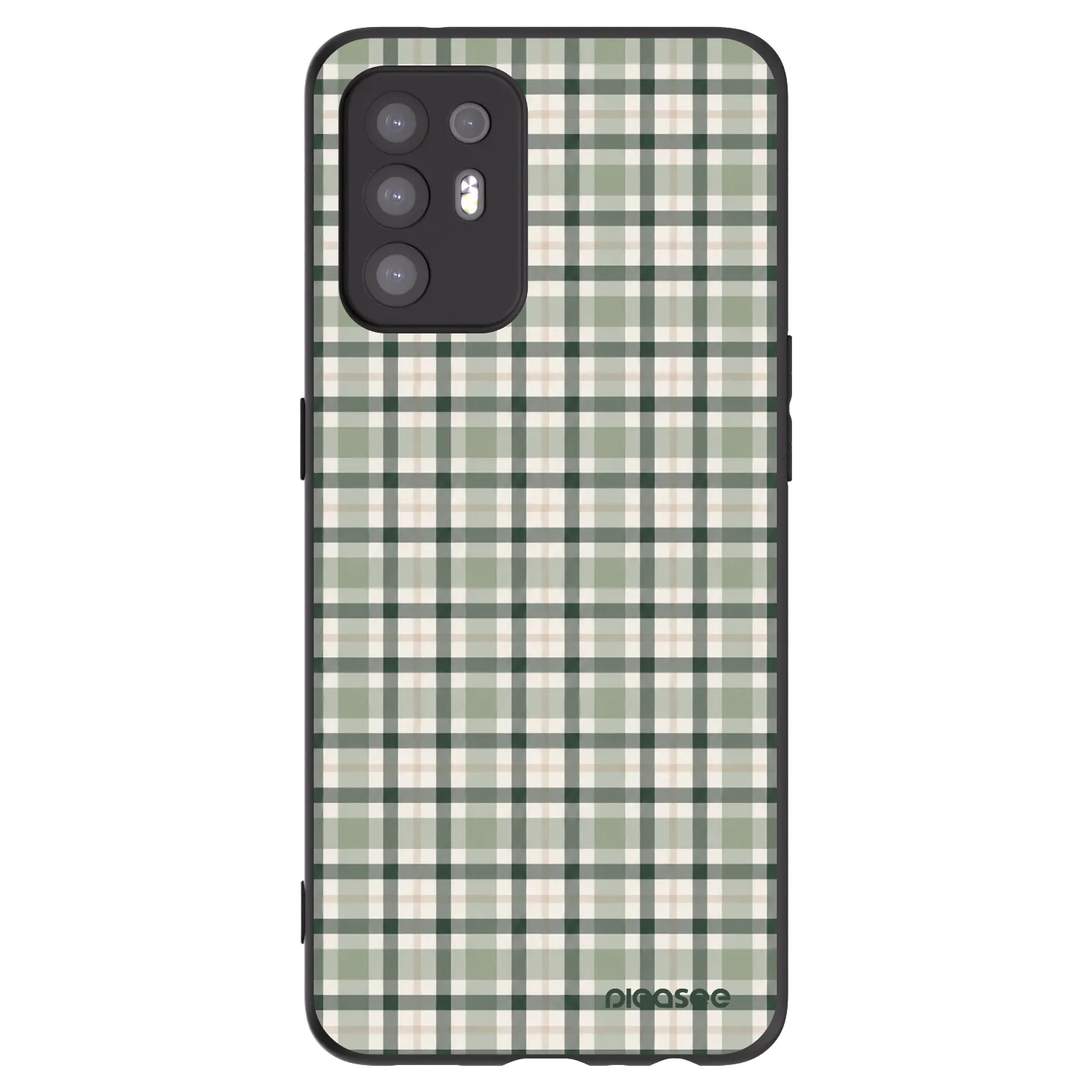 Picasee Μαύρη θήκη σιλικόνης για OPPO A94 5G - Sage Tartan