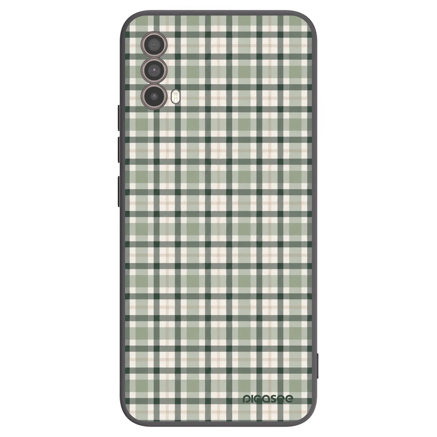 Picasee Μαύρη θήκη σιλικόνης για Motorola Moto E40 - Sage Tartan