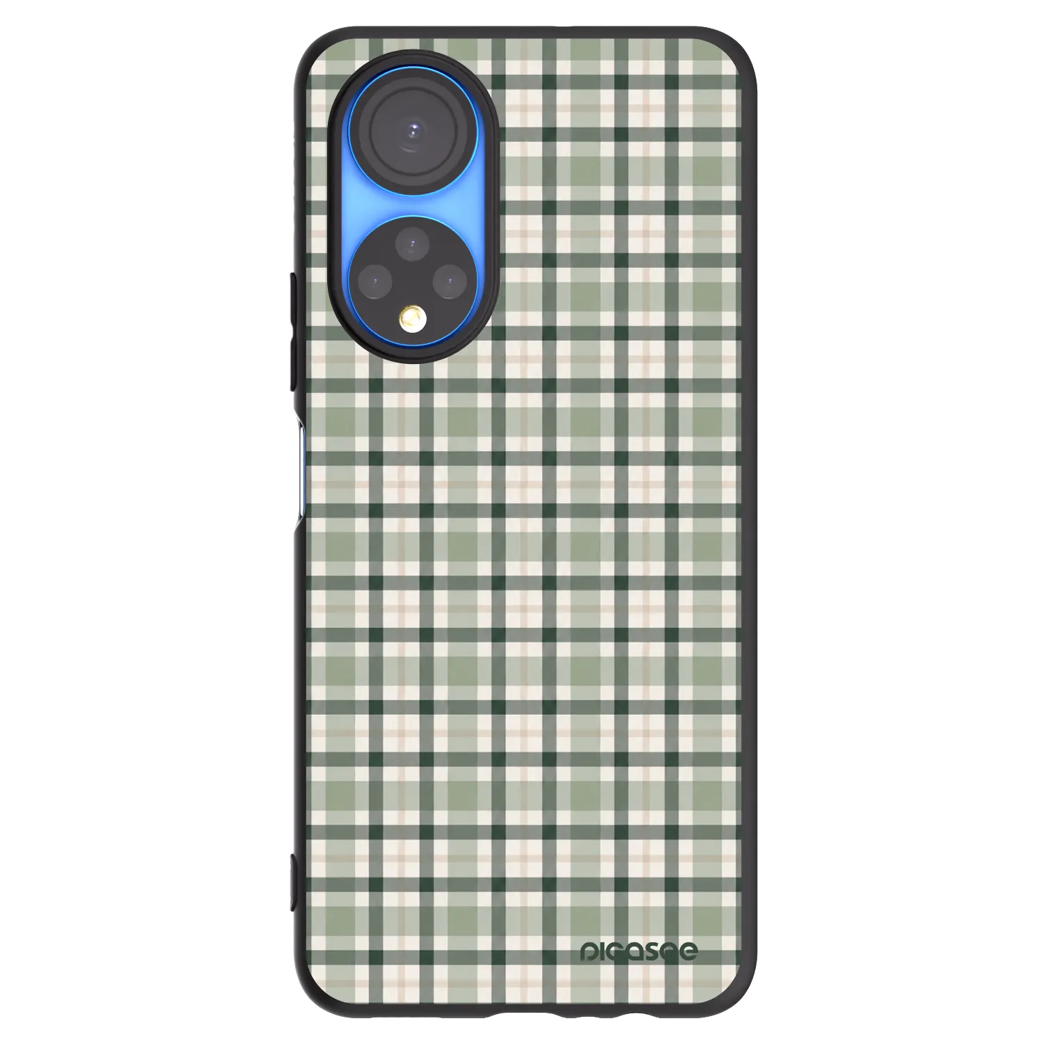 Picasee Μαύρη θήκη σιλικόνης για Honor X7 - Sage Tartan