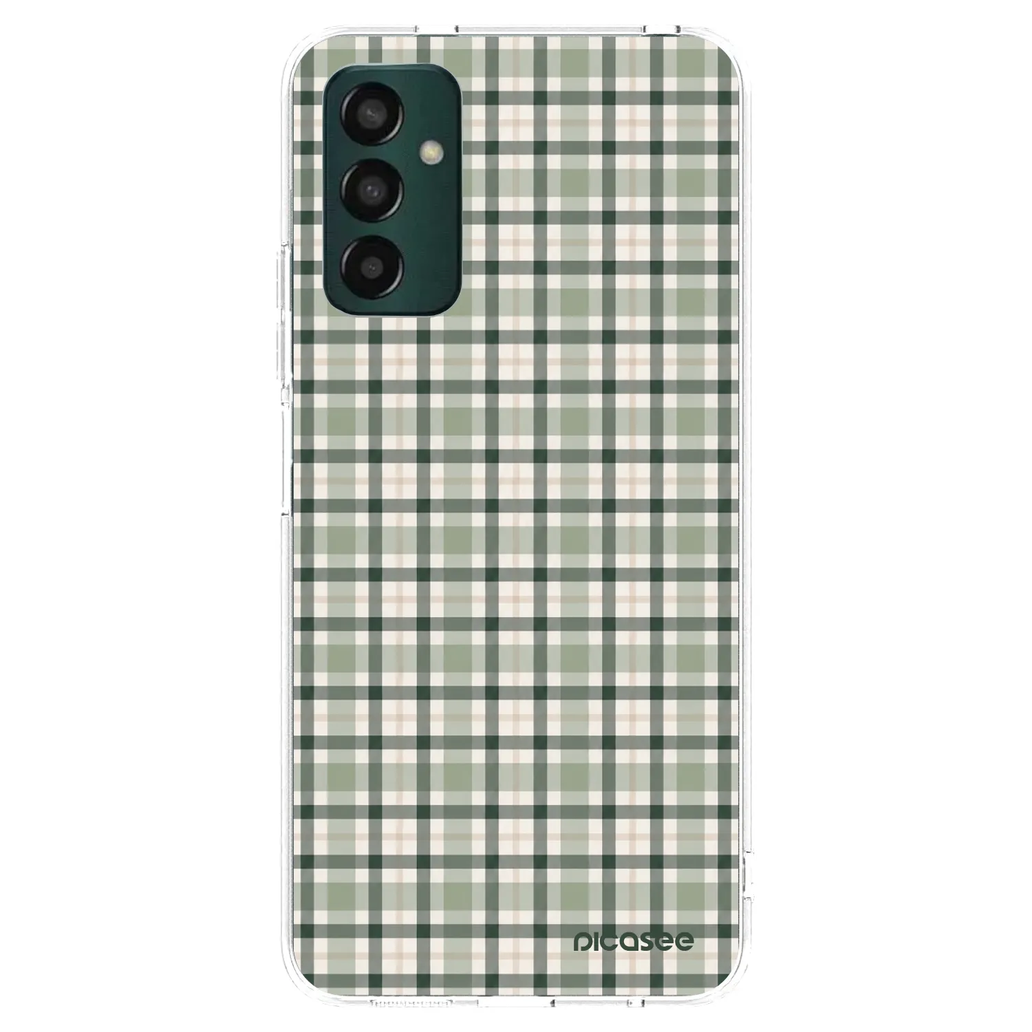 Picasee διαφανής θήκη σιλικόνης Samsung Galaxy M23 5G - Sage Tartan