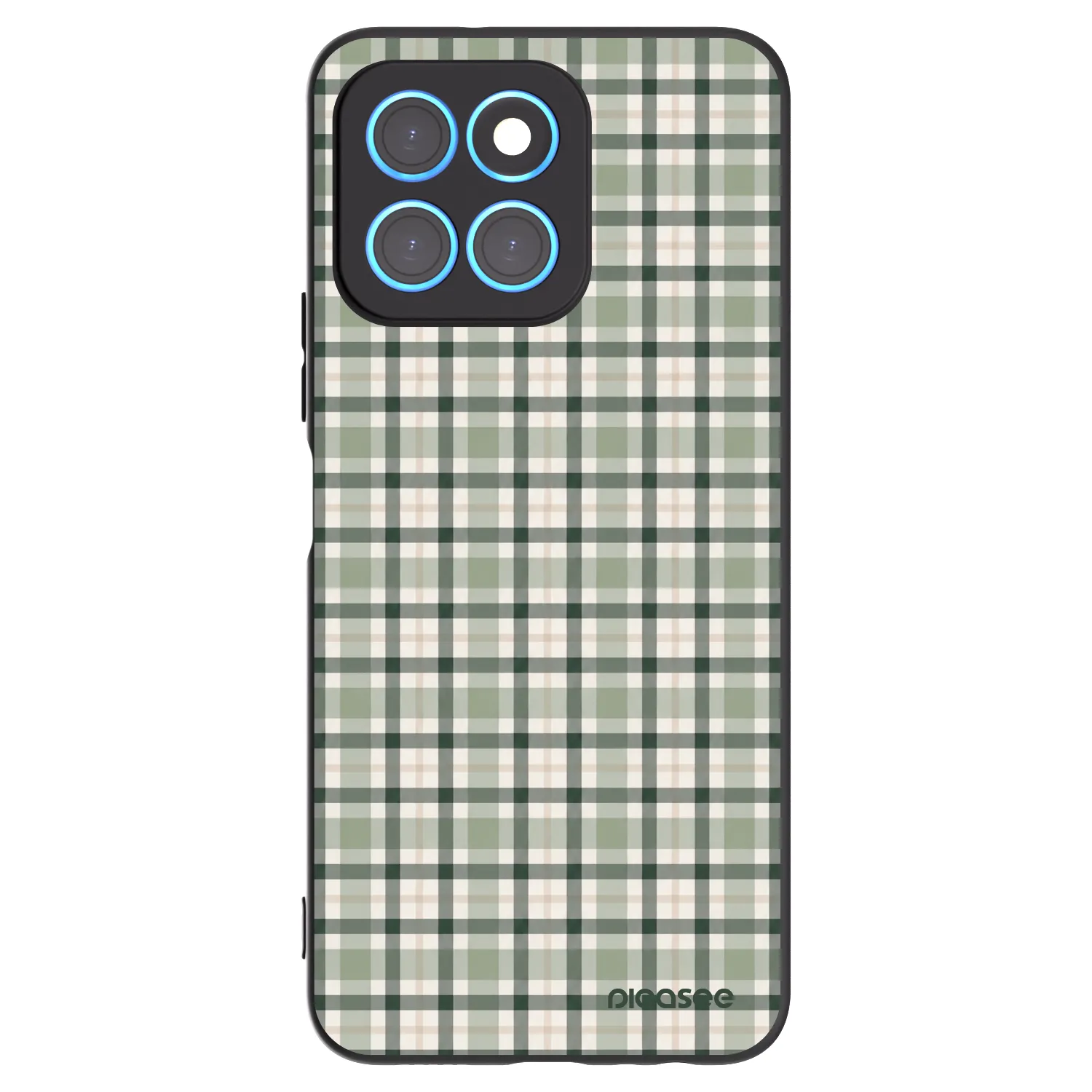 Picasee Μαύρη θήκη σιλικόνης για Honor X6 - Sage Tartan