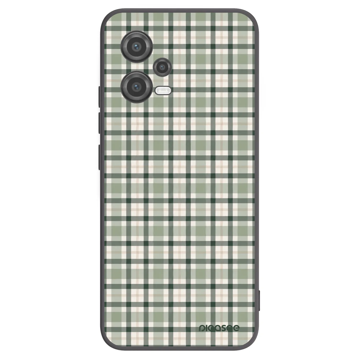 Picasee Μαύρη θήκη σιλικόνης για Xiaomi Poco X5 - Sage Tartan