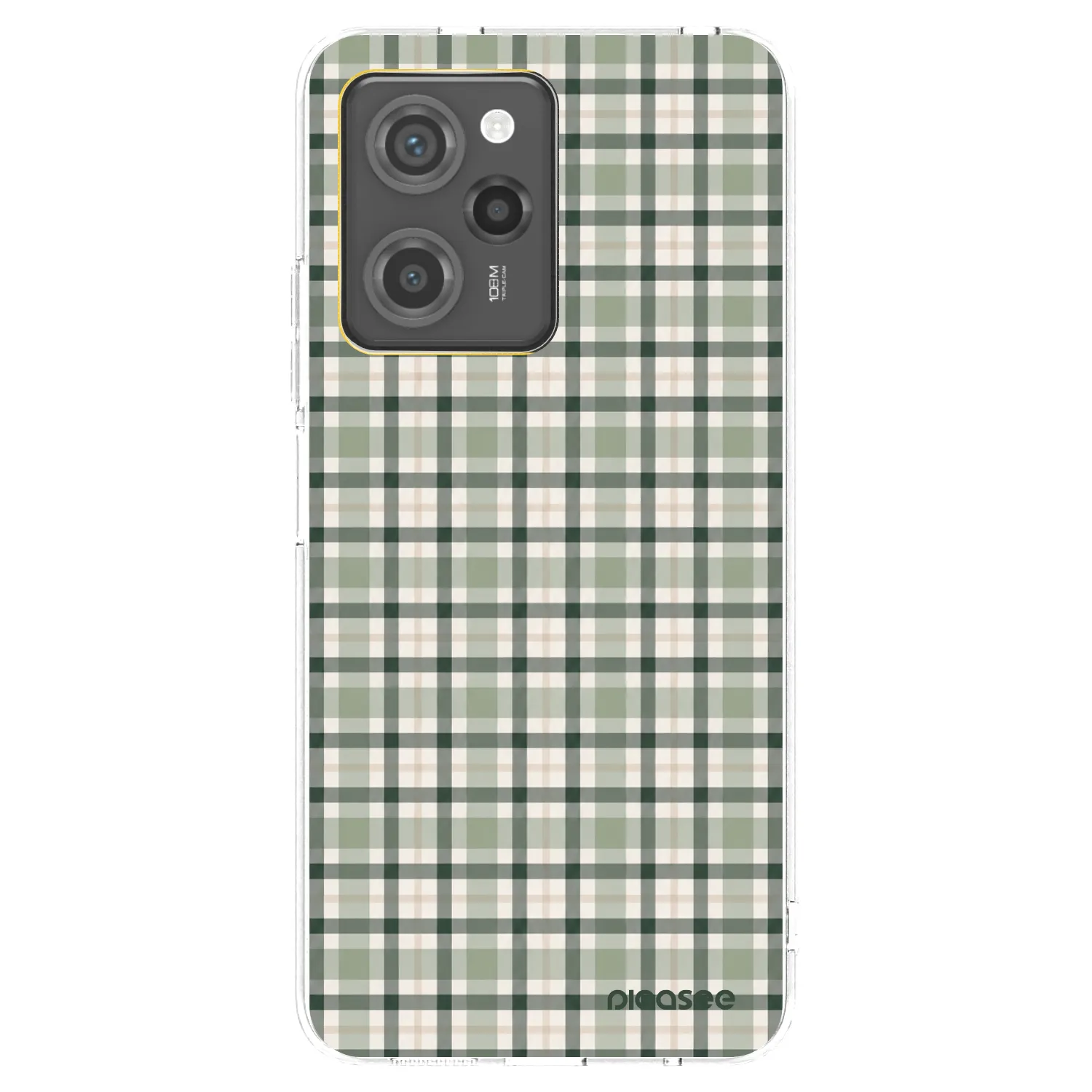 Picasee Μαύρη θήκη σιλικόνης για Xiaomi Poco X5 Pro - Sage Tartan
