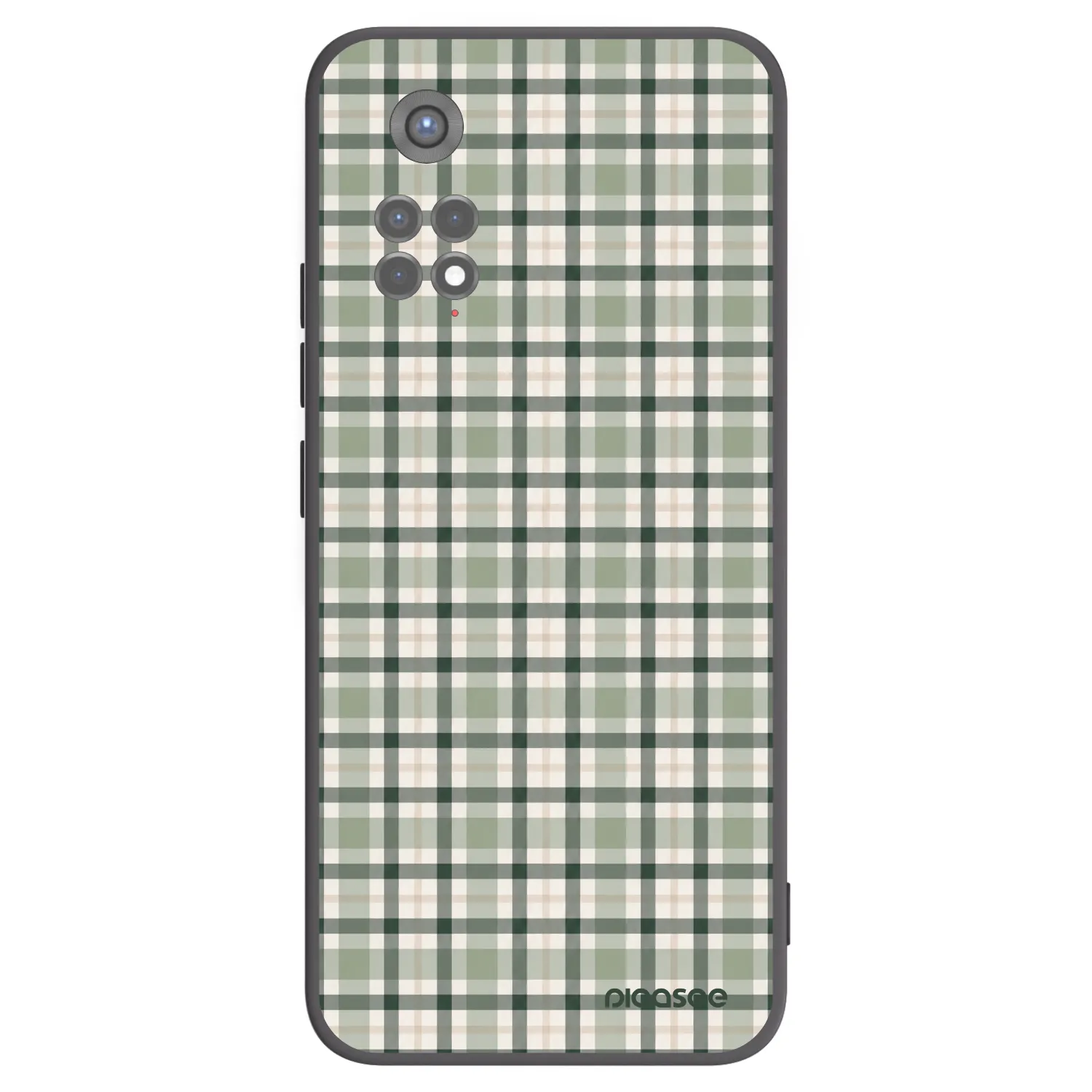 Picasee Μαύρη θήκη σιλικόνης για Xiaomi Redmi Note 11S 5G - Sage Tartan