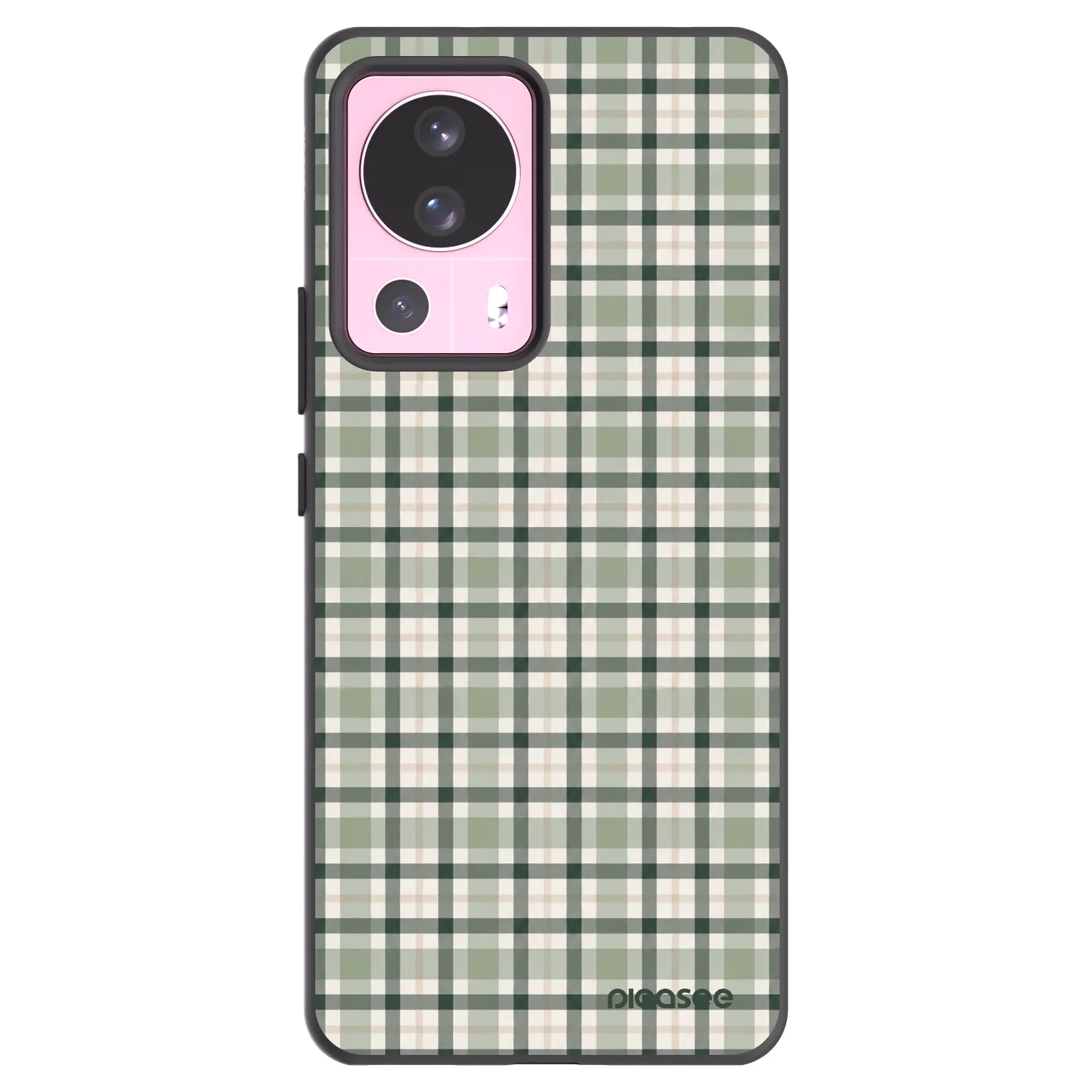 Picasee Μαύρη θήκη σιλικόνης για Xiaomi 13 Lite - Sage Tartan