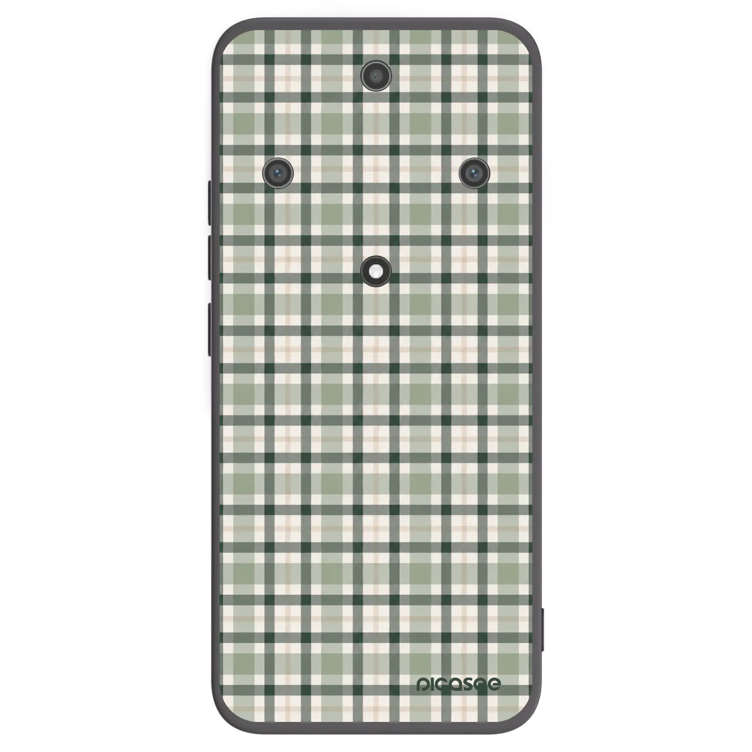 Picasee Μαύρη θήκη σιλικόνης για Honor Magic5 Lite 5G - Sage Tartan