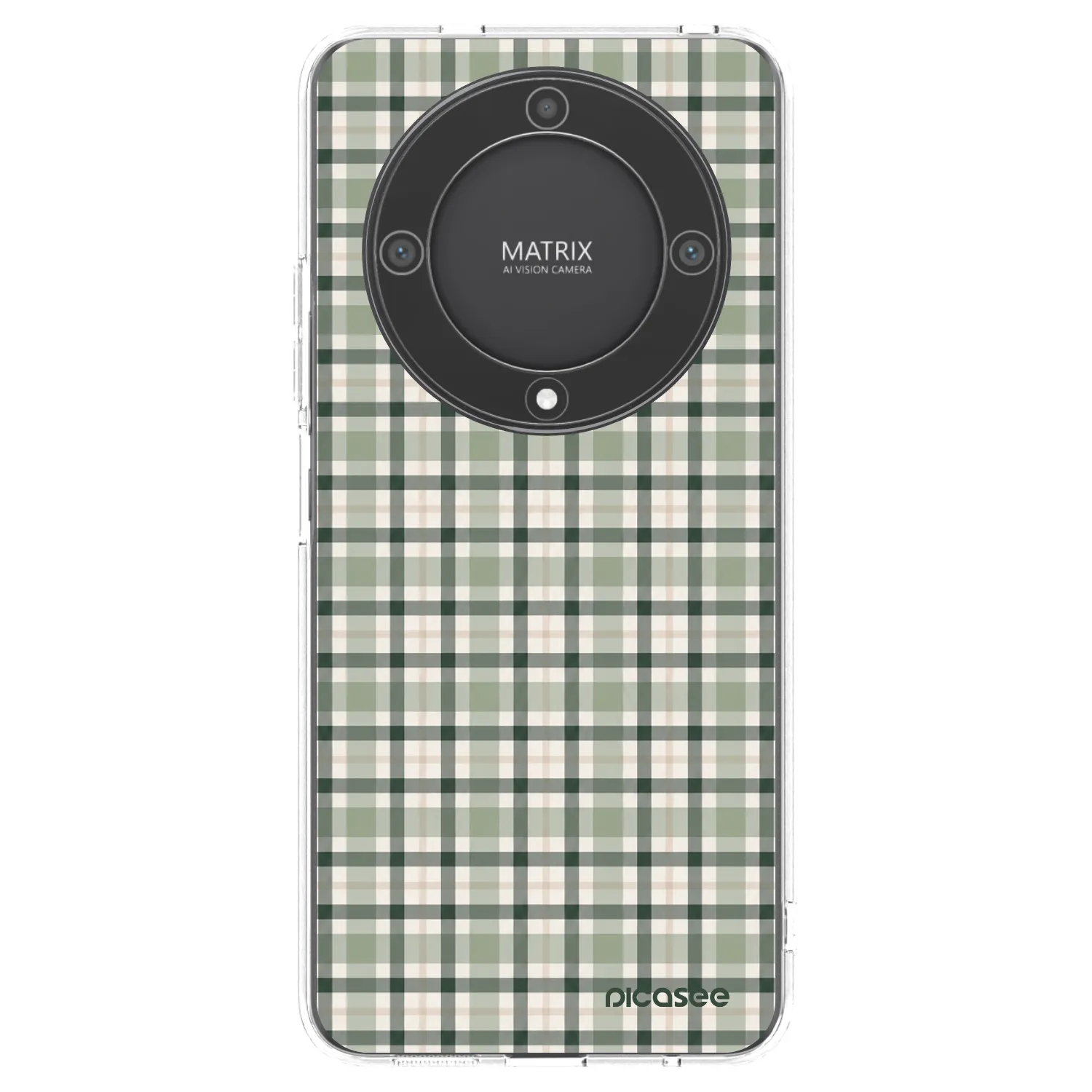 Picasee διαφανής θήκη σιλικόνης Honor Magic5 Lite 5G - Sage Tartan