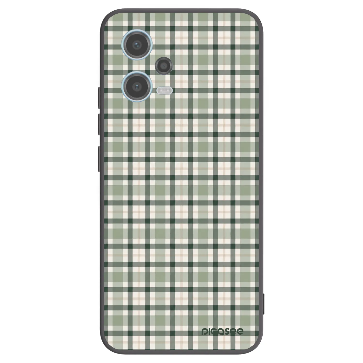 Picasee Μαύρη θήκη σιλικόνης για Xiaomi Redmi Note 12 5G - Sage Tartan