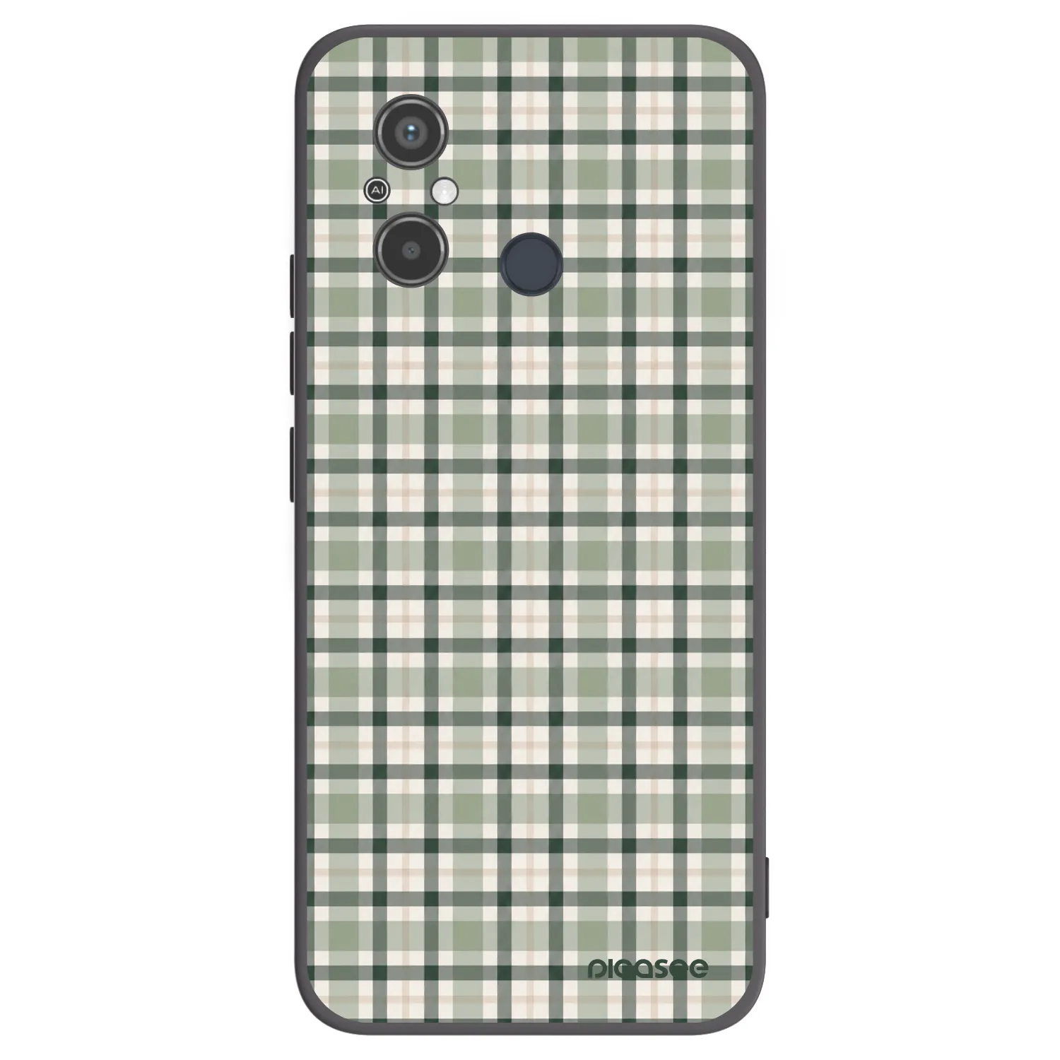 Picasee Μαύρη θήκη σιλικόνης για Xiaomi Redmi 12C - Sage Tartan