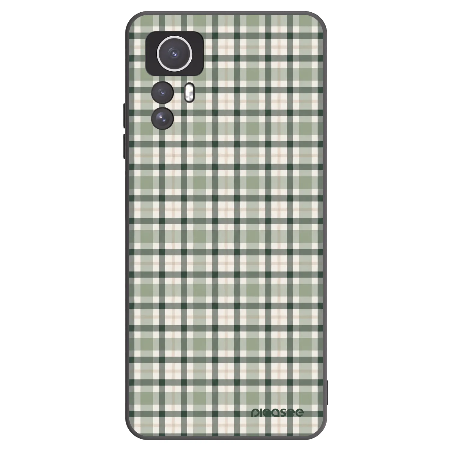 Picasee Μαύρη θήκη σιλικόνης για Xiaomi Redmi Note 12S - Sage Tartan