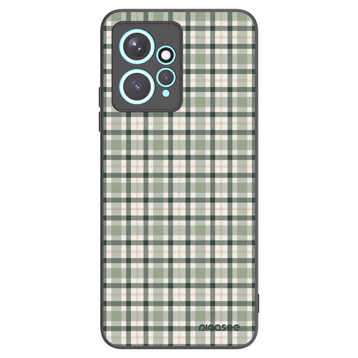 Picasee Μαύρη θήκη σιλικόνης για Xiaomi Redmi Note 12 4G - Sage Tartan