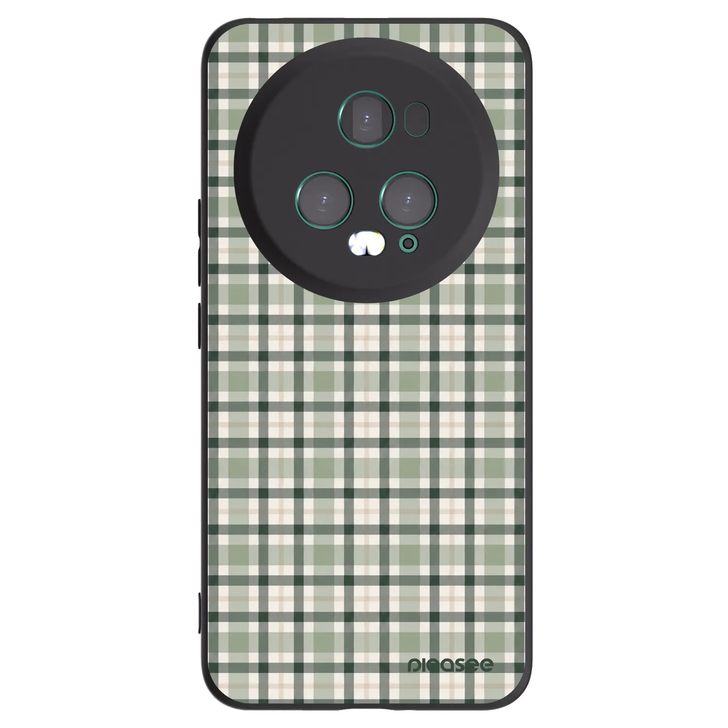 Picasee Μαύρη θήκη σιλικόνης για Honor Magic5 Pro - Sage Tartan