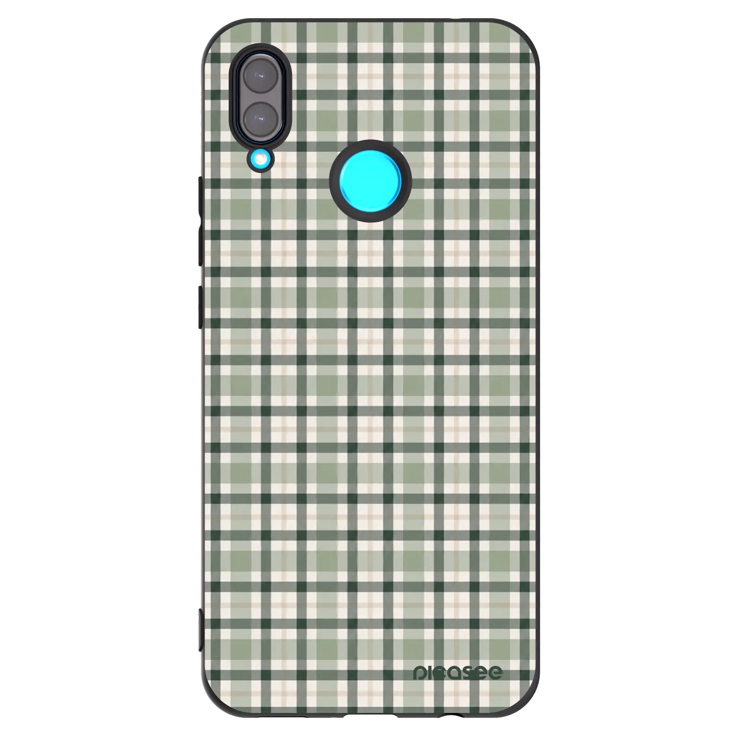 Picasee Μαύρη θήκη σιλικόνης για Huawei Nova 3i - Sage Tartan