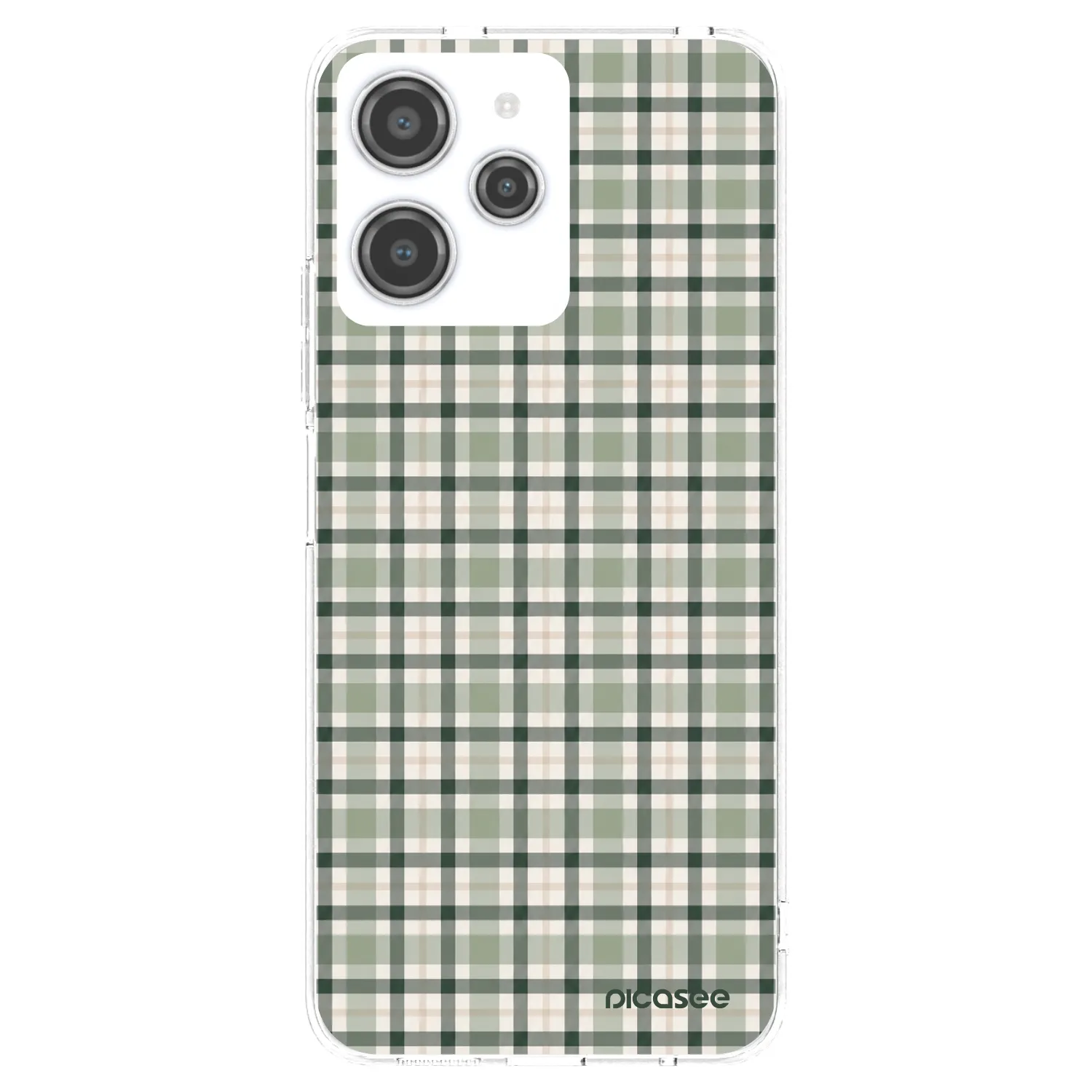 Picasee διαφανής θήκη σιλικόνης Xiaomi Redmi 12 4G - Sage Tartan