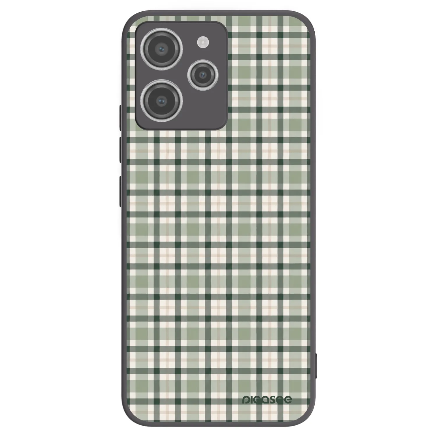 Picasee Μαύρη θήκη σιλικόνης για Xiaomi Redmi 12 4G - Sage Tartan
