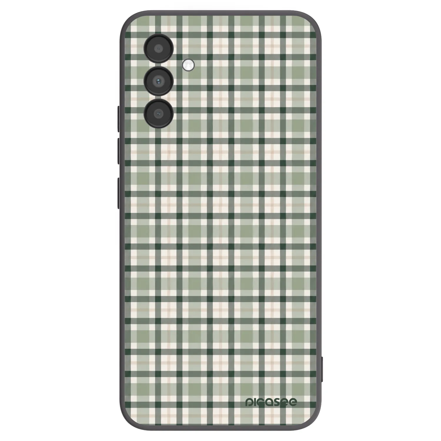 Picasee Μαύρη θήκη σιλικόνης για Samsung Galaxy A04s A047F - Sage Tartan