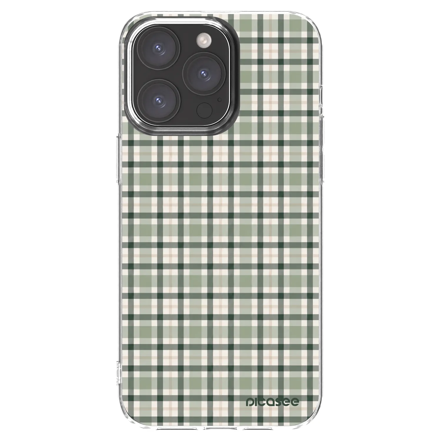 Picasee διαφανής θήκη σιλικόνης Apple iPhone 15 Pro Max - Sage Tartan
