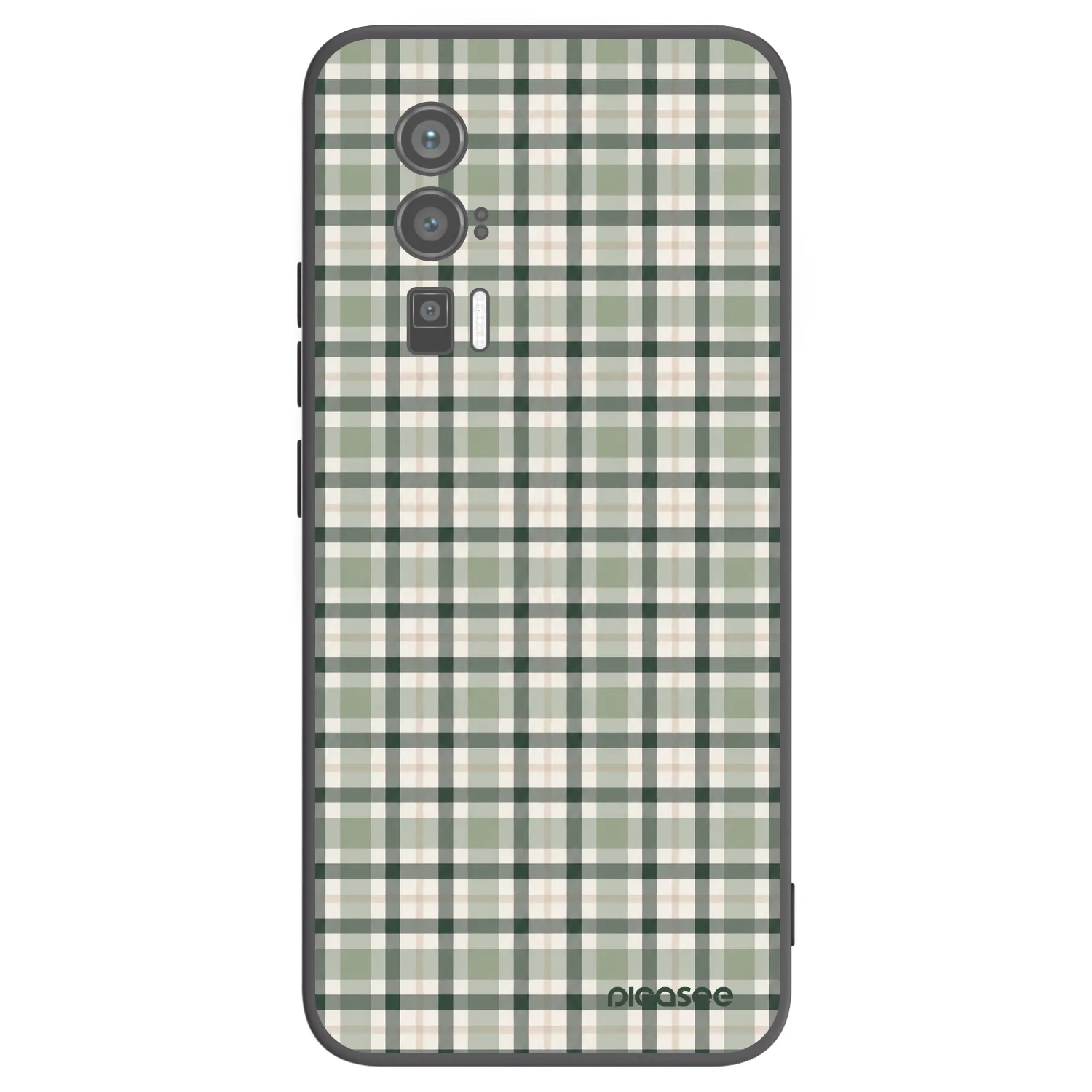 Picasee Μαύρη θήκη σιλικόνης για Xiaomi Poco F5 Pro 5G - Sage Tartan