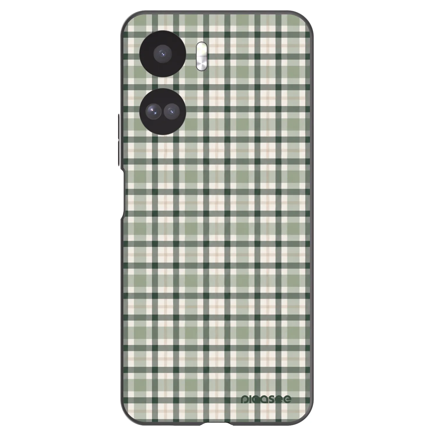 Picasee Μαύρη θήκη σιλικόνης για Honor 90 Lite 5G - Sage Tartan