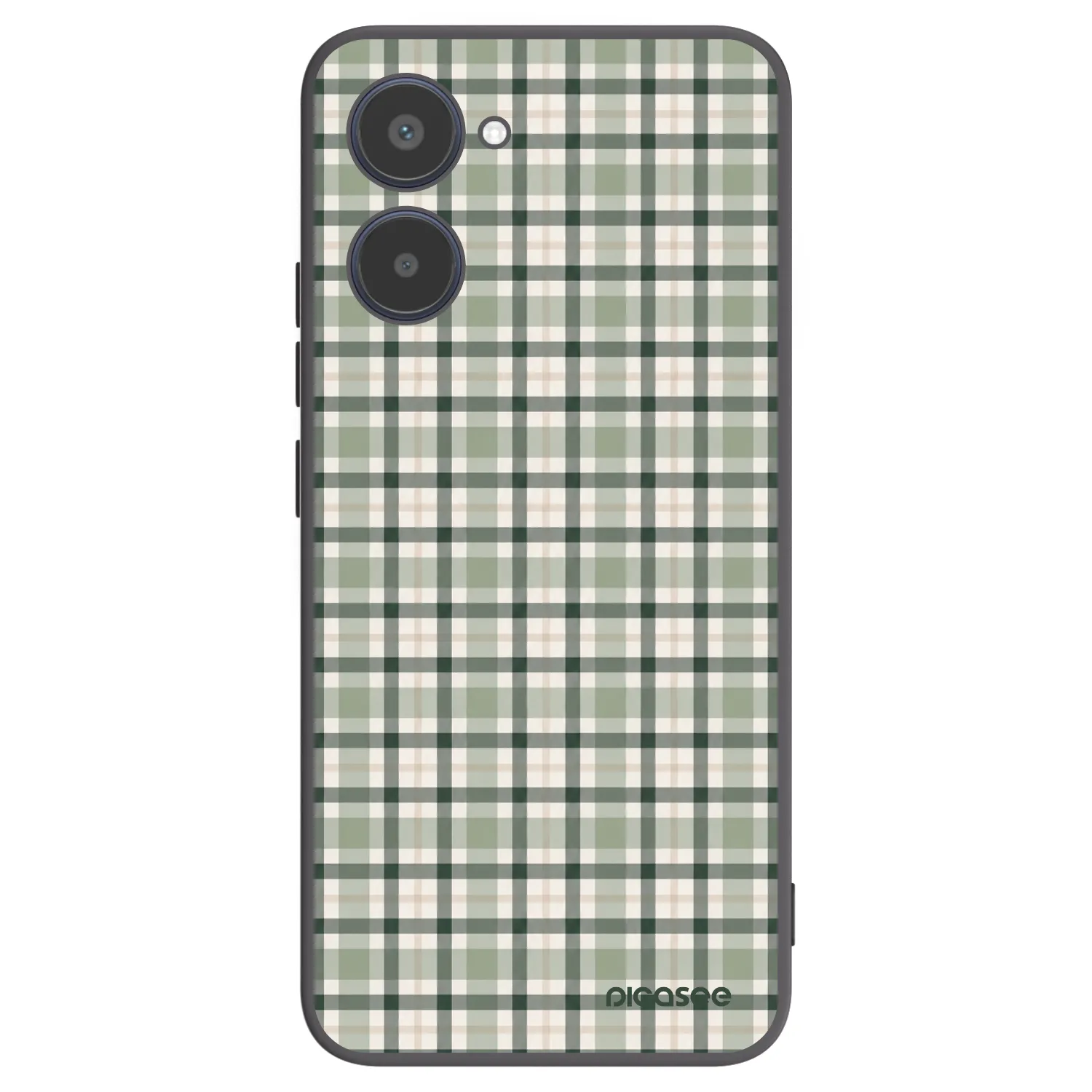 Picasee Μαύρη θήκη σιλικόνης για Realme 10 4G - Sage Tartan