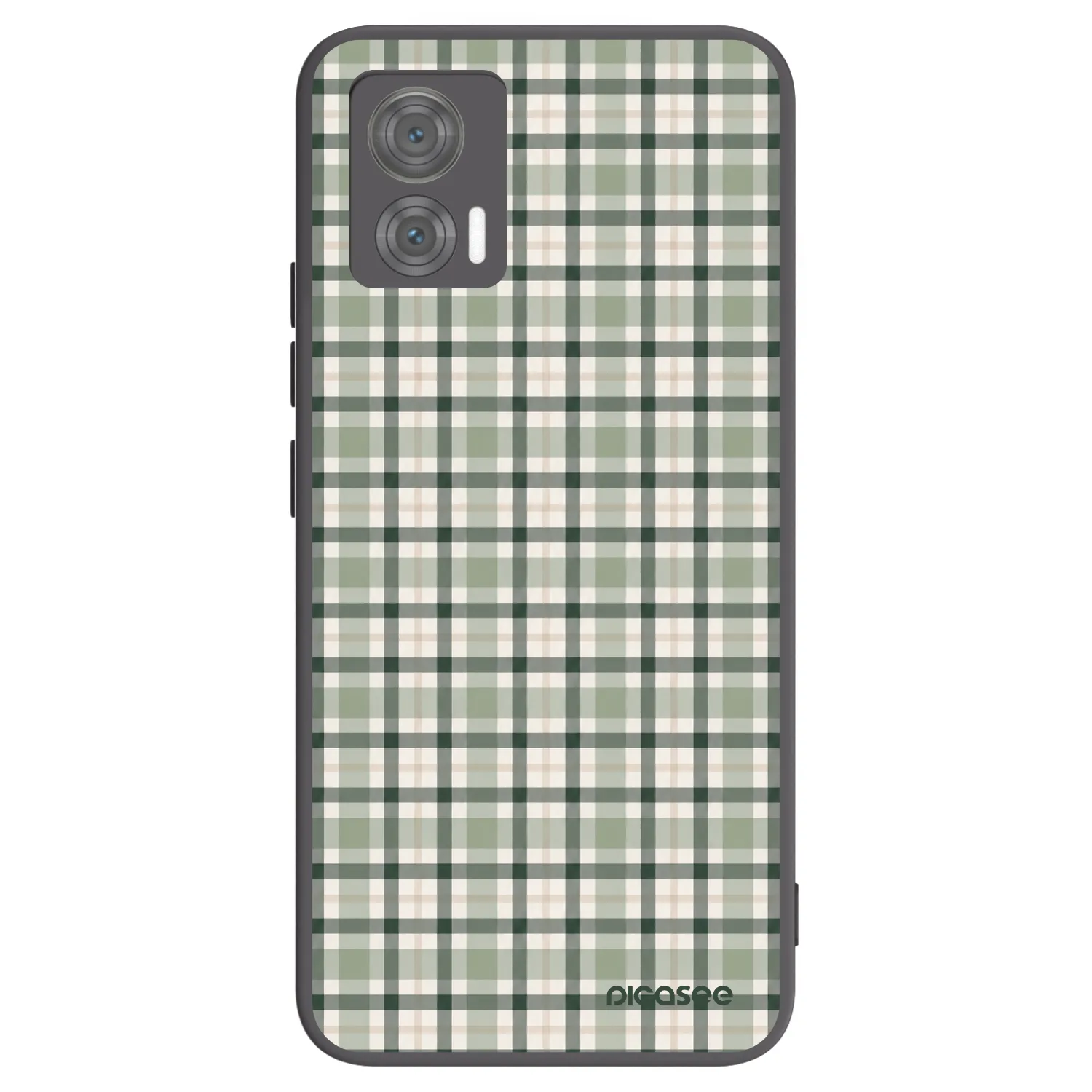 Picasee Μαύρη θήκη σιλικόνης για Motorola Edge 30 Neo - Sage Tartan