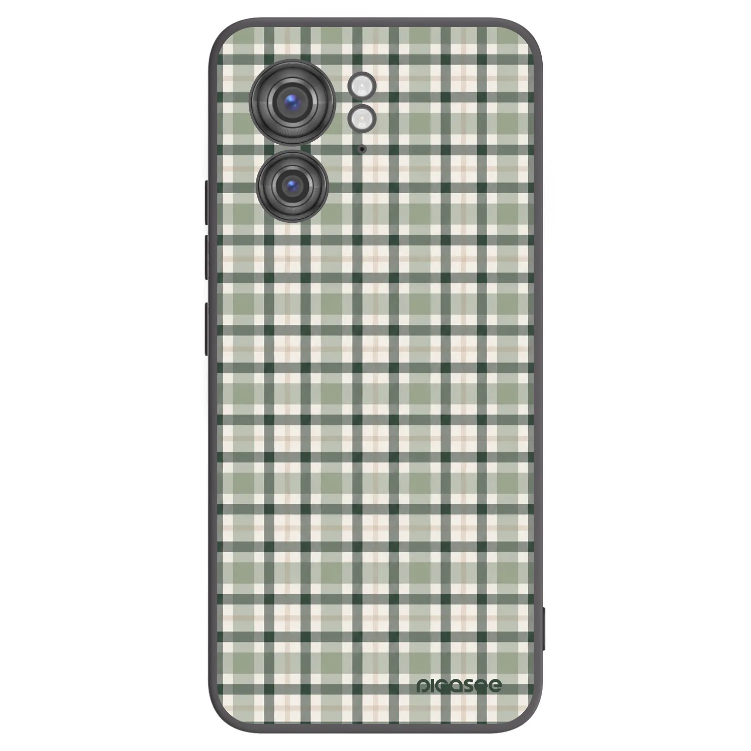 Picasee Μαύρη θήκη σιλικόνης για Motorola Edge 40 - Sage Tartan