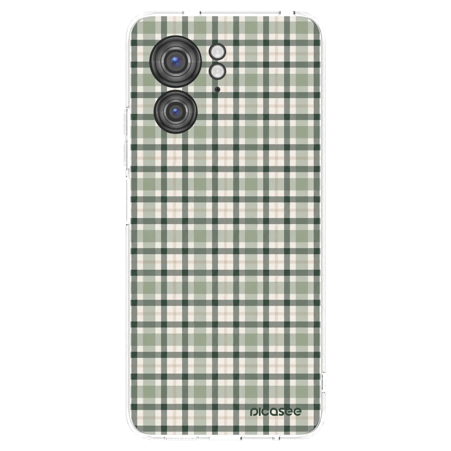 Picasee διαφανής θήκη σιλικόνης Motorola Edge 40 - Sage Tartan