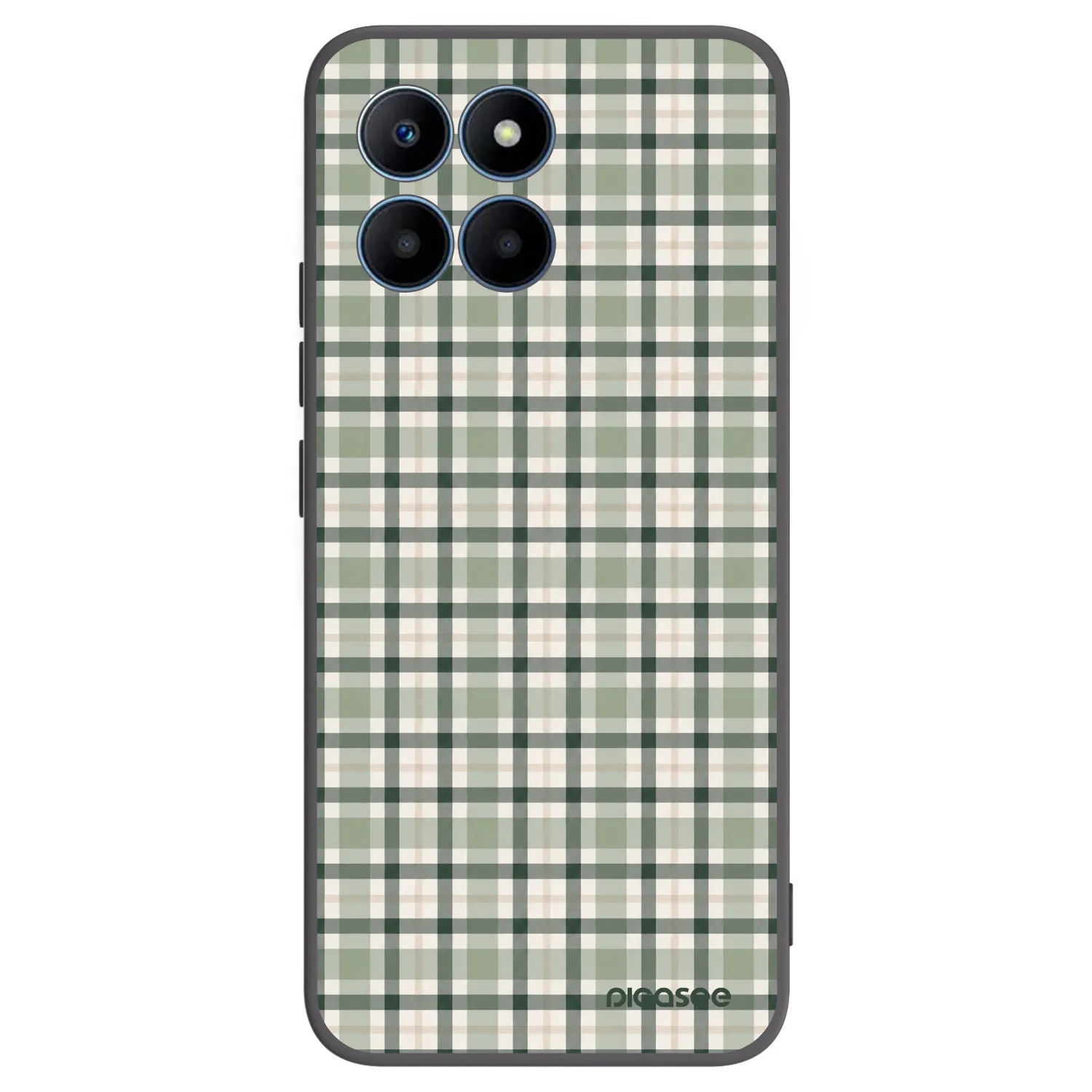 Picasee Μαύρη θήκη σιλικόνης για Honor 70 Lite - Sage Tartan