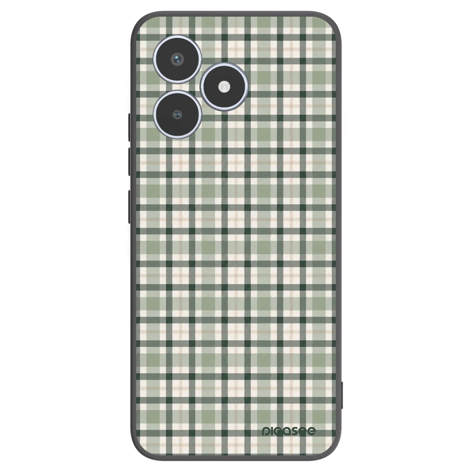 Picasee Μαύρη θήκη σιλικόνης για Realme C53 - Sage Tartan