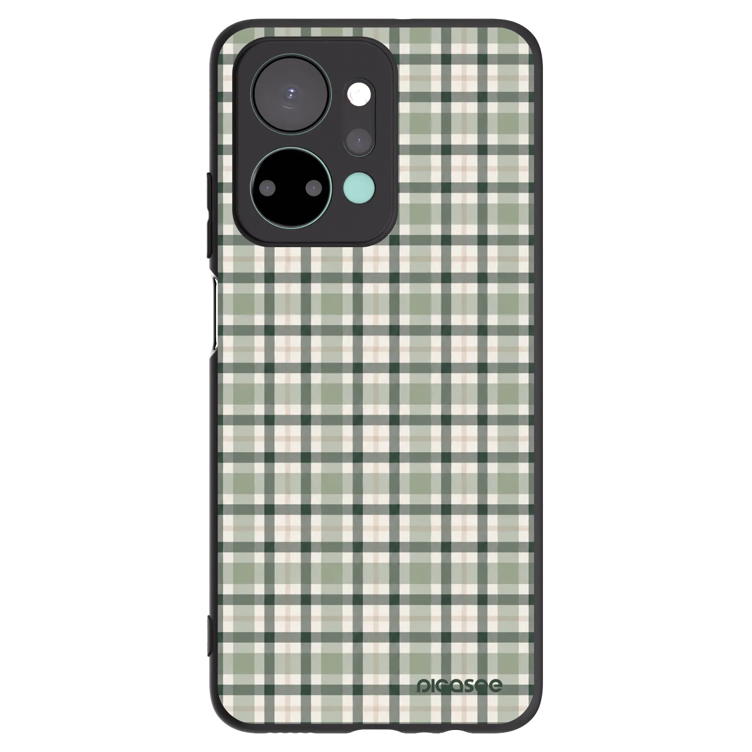 Picasee Μαύρη θήκη σιλικόνης για Honor X7a - Sage Tartan