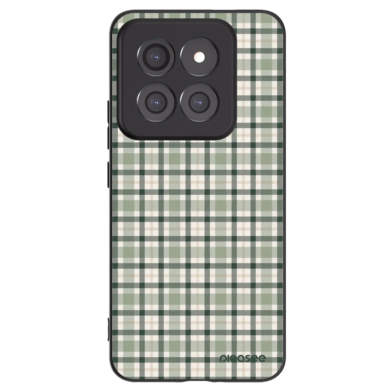 Picasee Μαύρη θήκη σιλικόνης για Xiaomi 14 Pro - Sage Tartan