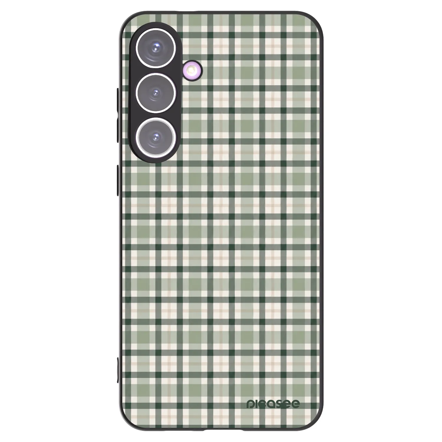 Picasee Μαύρη θήκη σιλικόνης για Samsung Galaxy S24+ S926B 5G - Sage Tartan