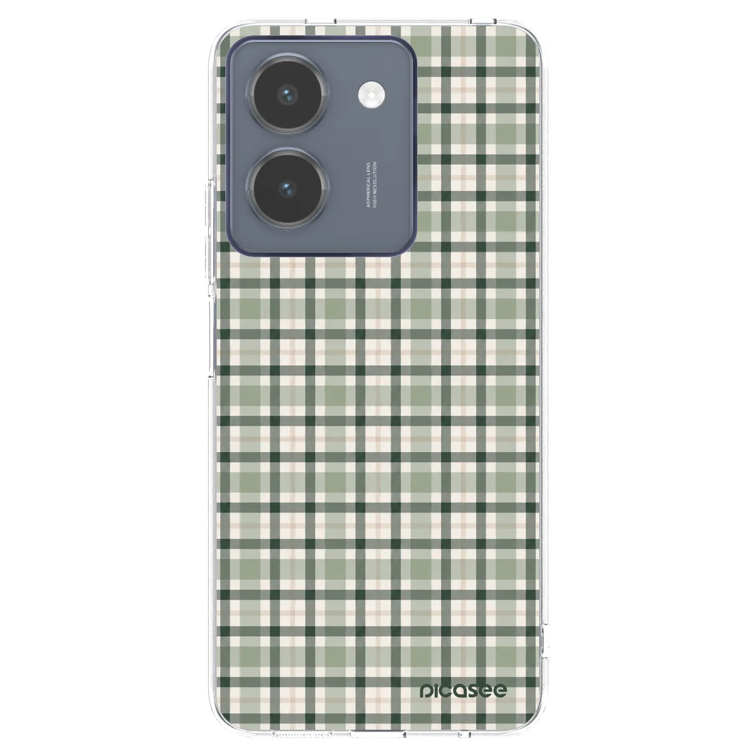 Picasee διαφανής θήκη σιλικόνης Vivo Y36 4G - Sage Tartan