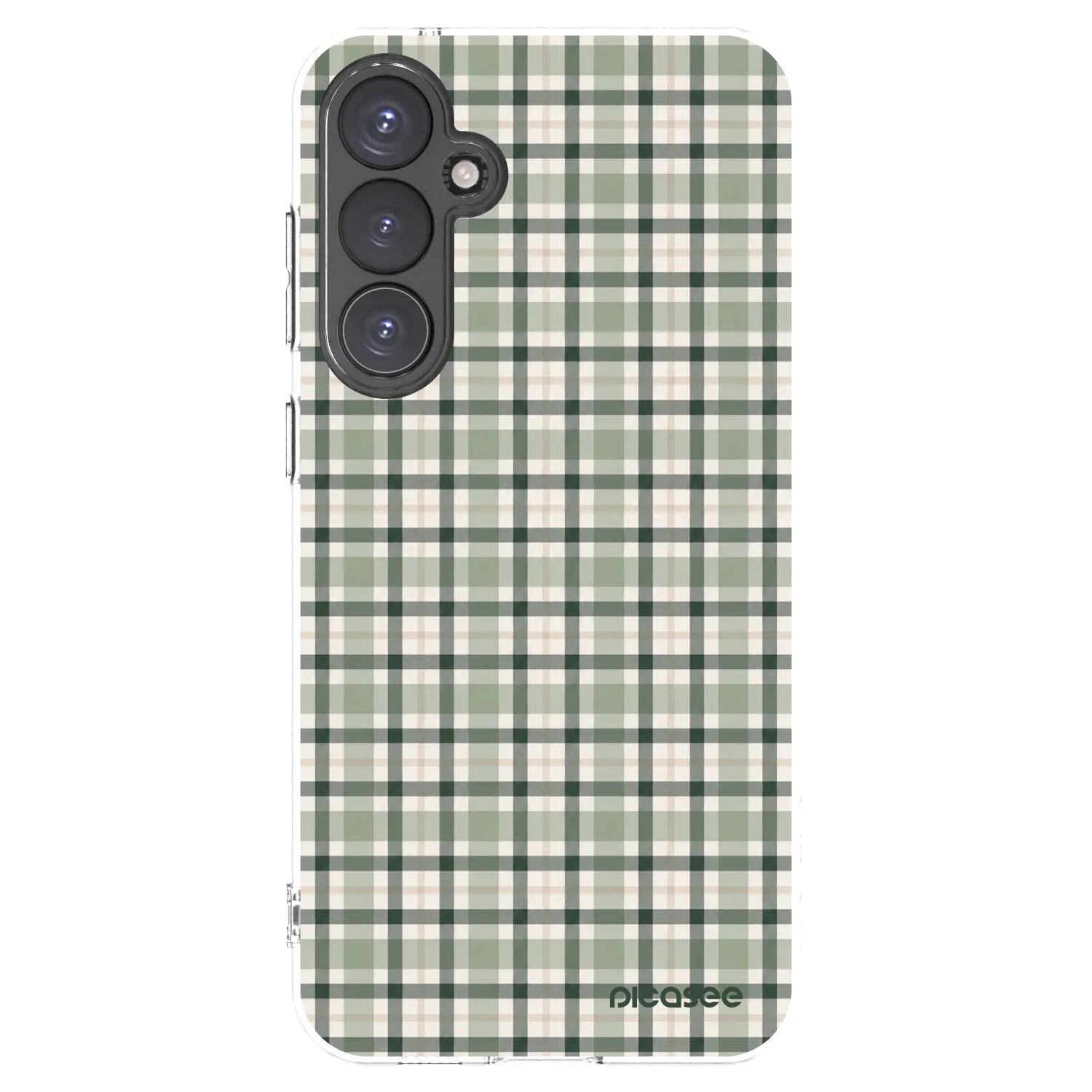 Picasee διαφανής θήκη σιλικόνης Samsung Galaxy S23 FE S711B - Sage Tartan