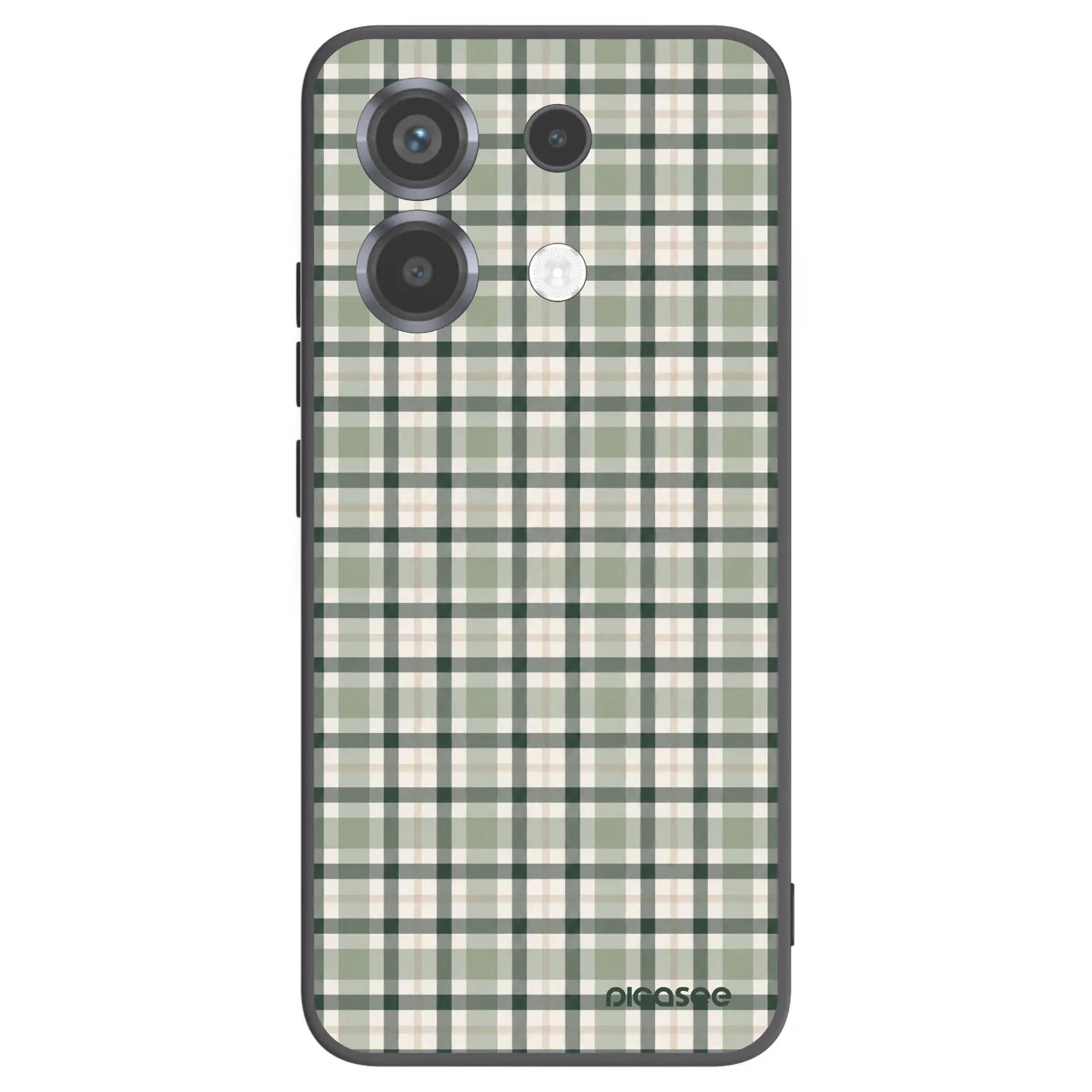 Picasee Μαύρη θήκη σιλικόνης για Xiaomi Poco X6 - Sage Tartan