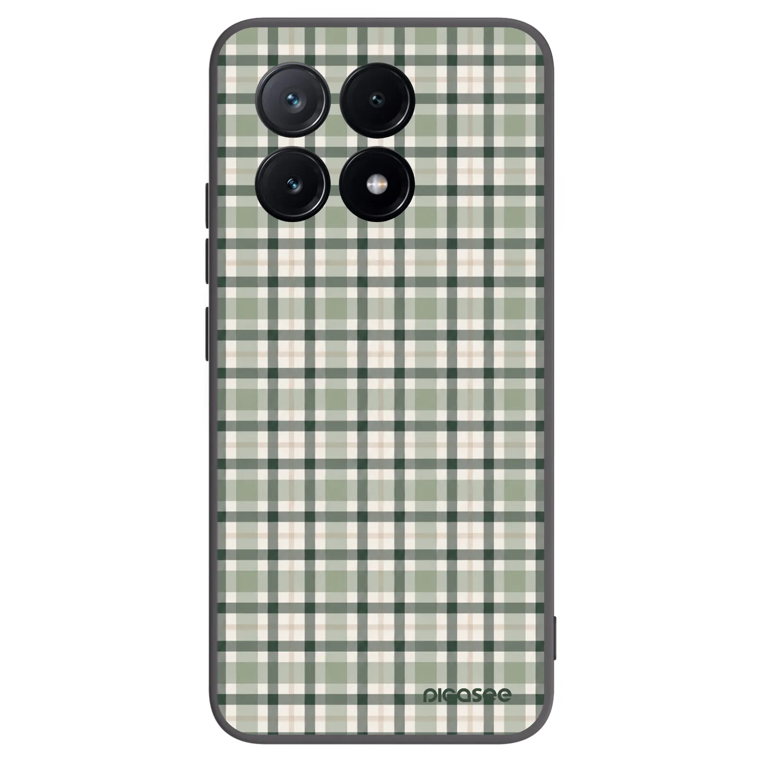 Picasee Μαύρη θήκη σιλικόνης για Xiaomi Poco X6 Pro - Sage Tartan