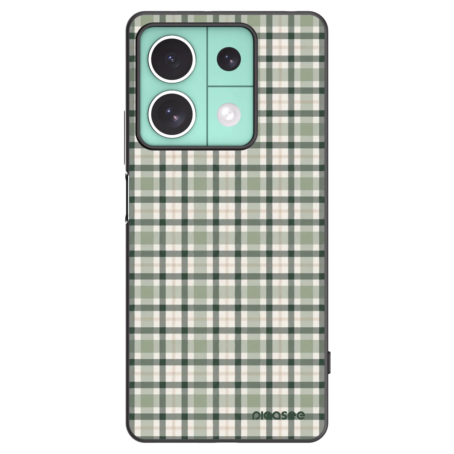 Picasee Μαύρη θήκη σιλικόνης για Xiaomi Redmi Note 13 5G - Sage Tartan