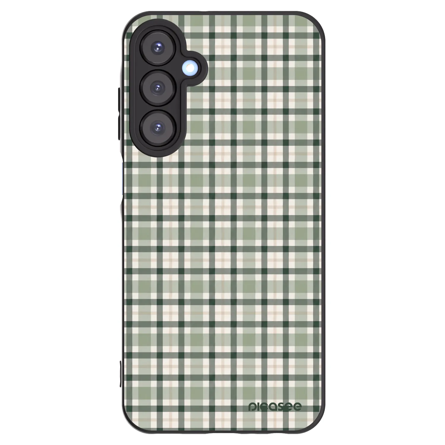 Picasee Μαύρη θήκη σιλικόνης για Samsung Galaxy A25 A256B 5G - Sage Tartan