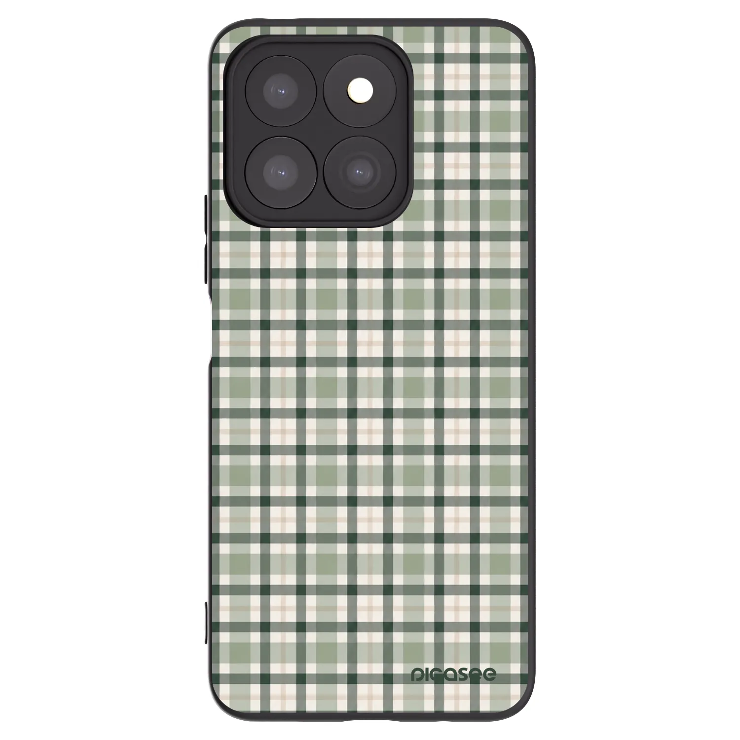 Picasee Μαύρη θήκη σιλικόνης για Honor X8b - Sage Tartan