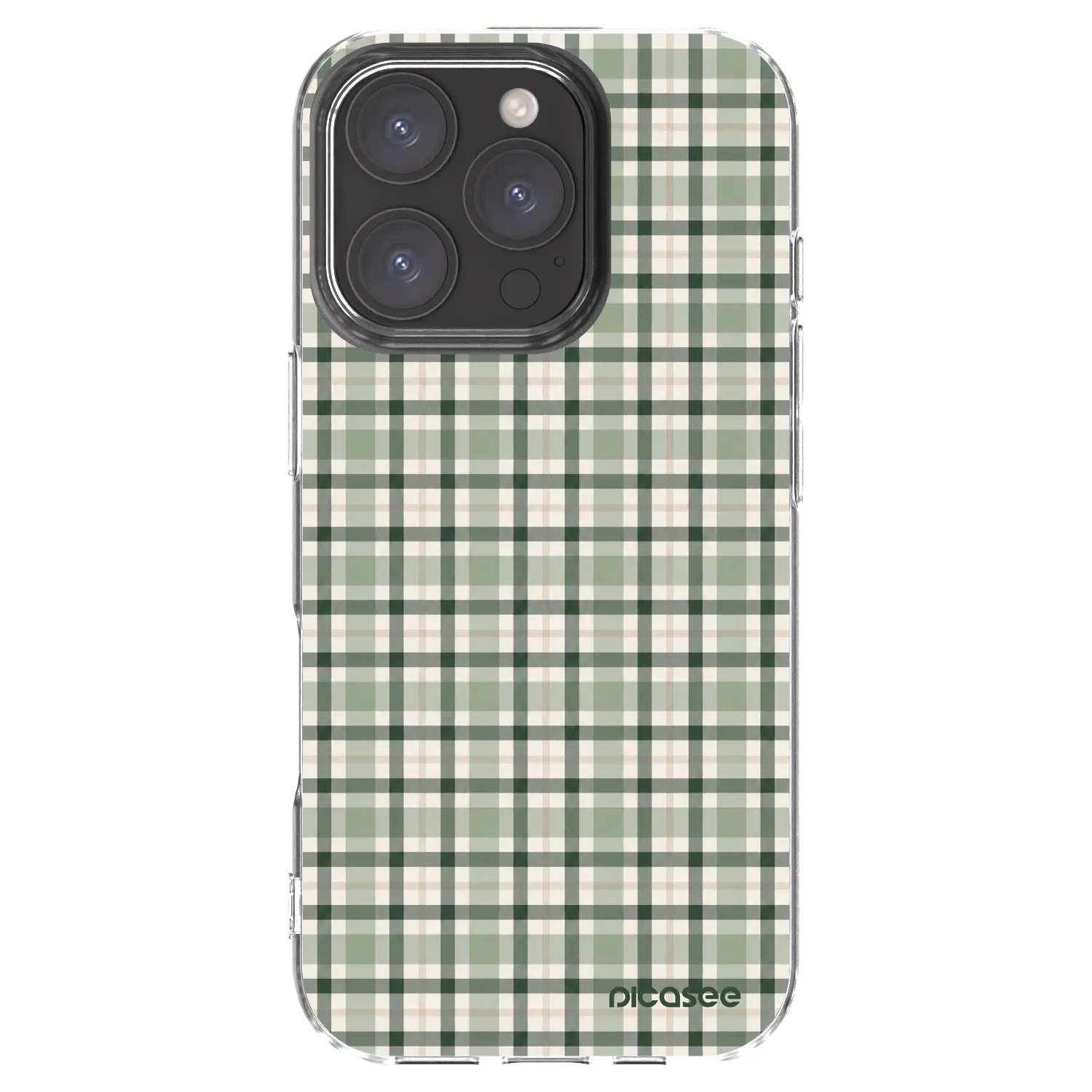 Picasee διαφανής θήκη σιλικόνης Apple iPhone 16 Pro - Sage Tartan