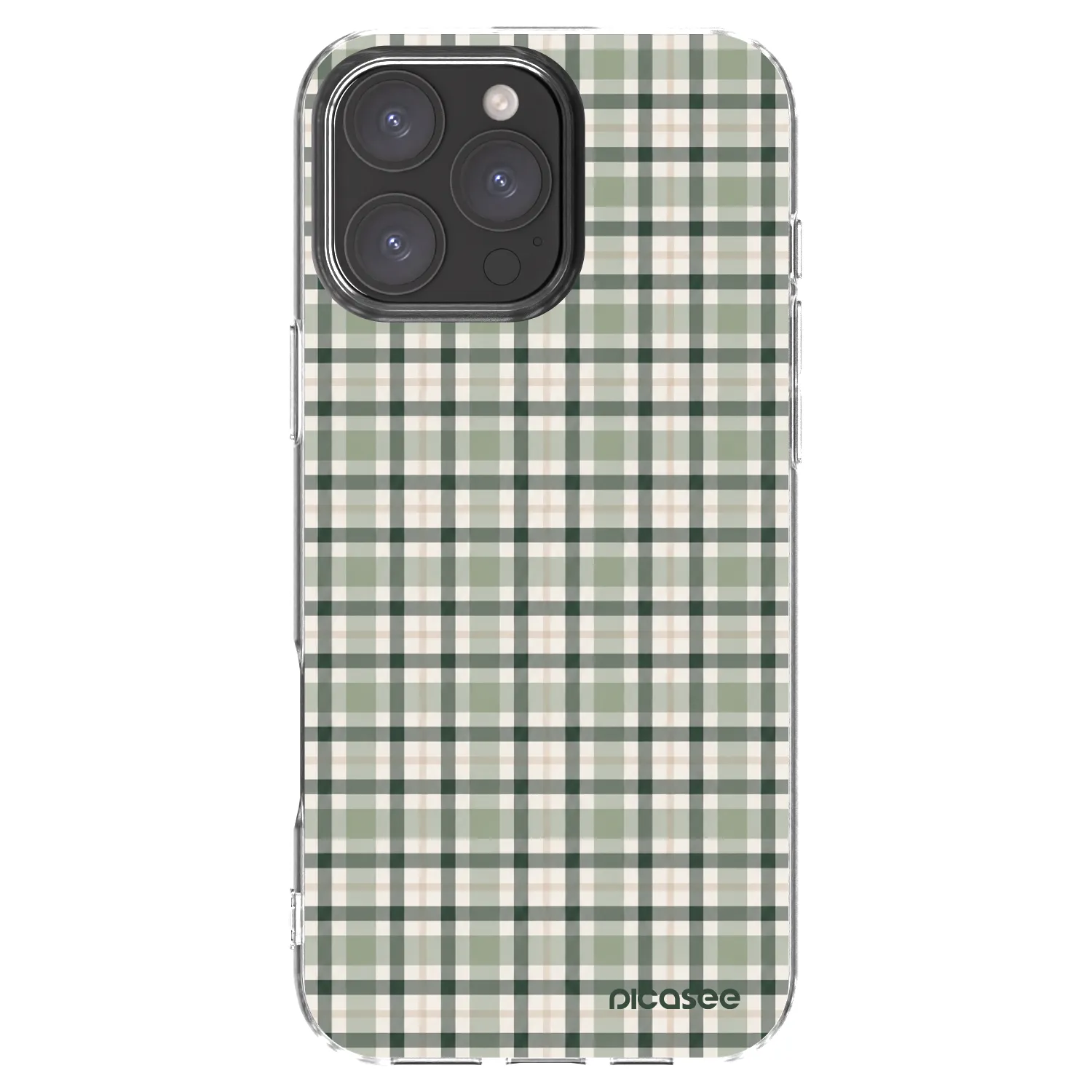 Picasee διαφανής θήκη σιλικόνης Apple iPhone 16 Pro Max - Sage Tartan